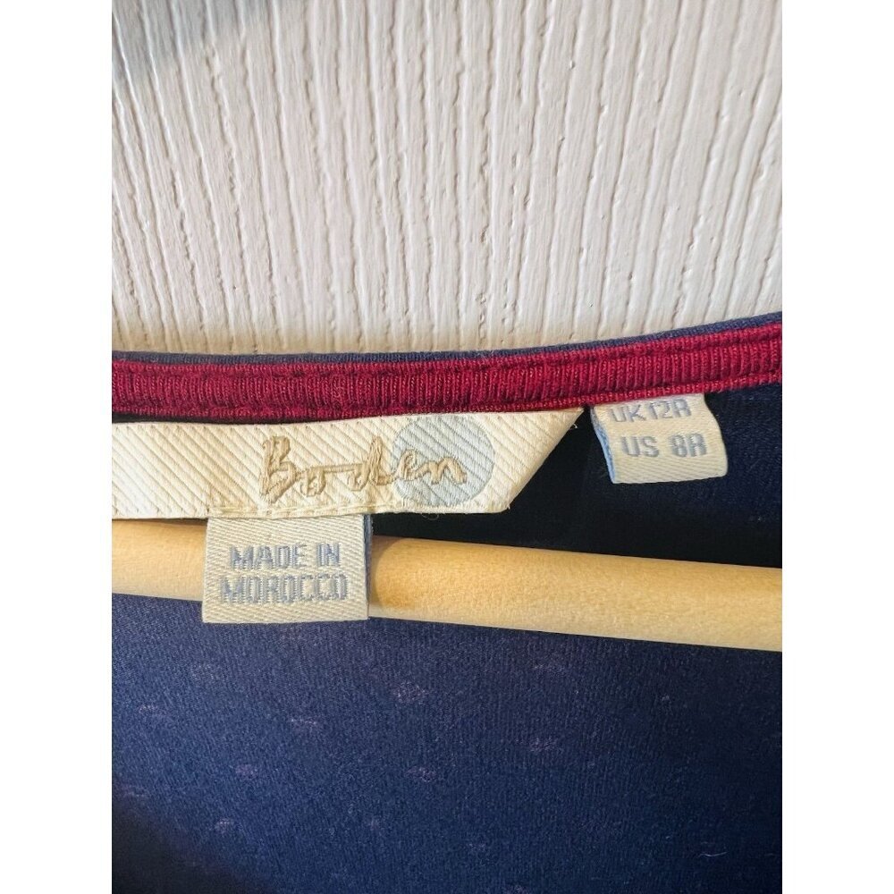 Boden Women’s Marion Printed Stretch Jersey Dress Size US 8 Navy Classic Office - Picture 6 of 8